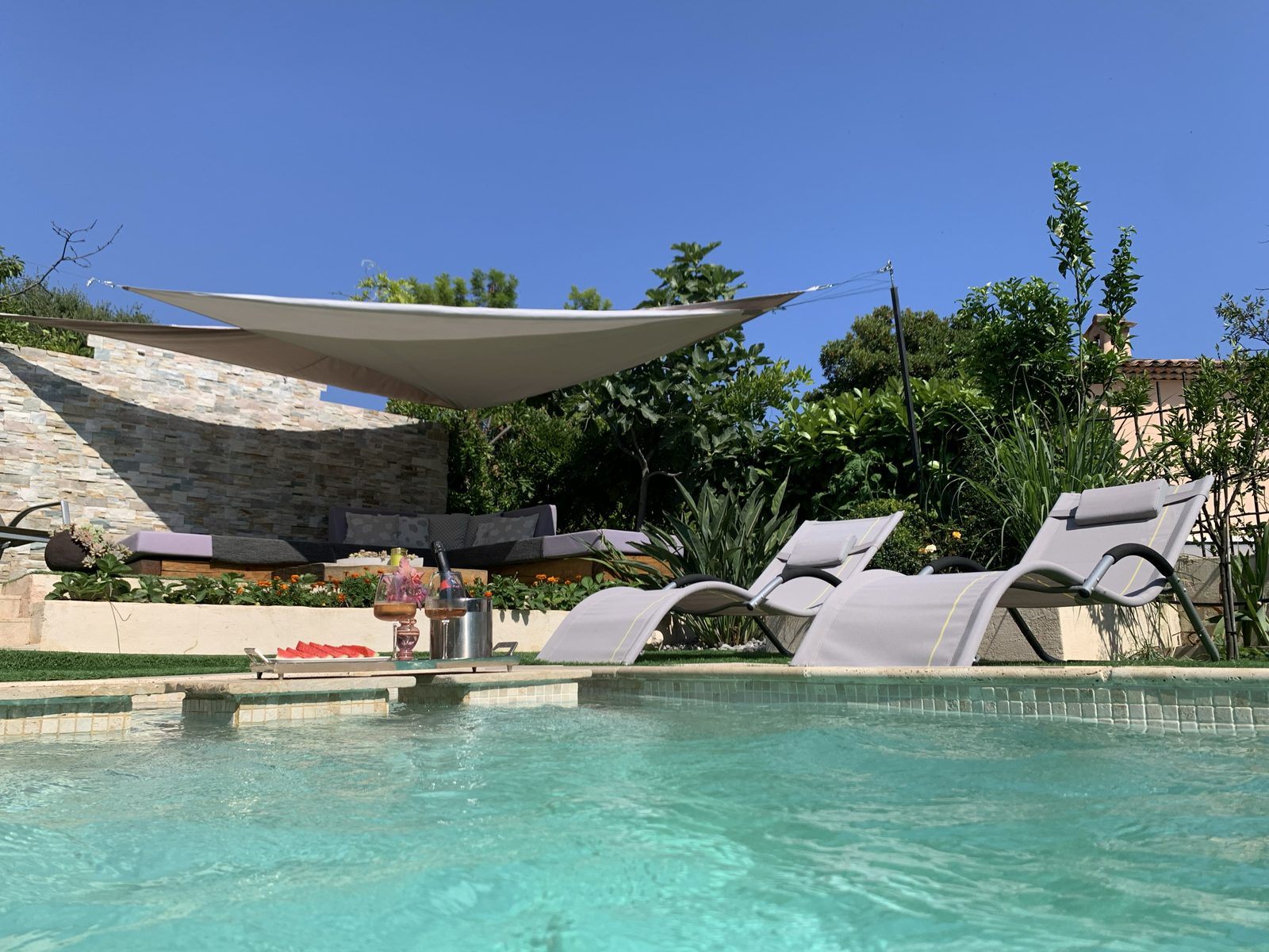 Villa Augflor private pool and garden, Cagnes-sur-Mer