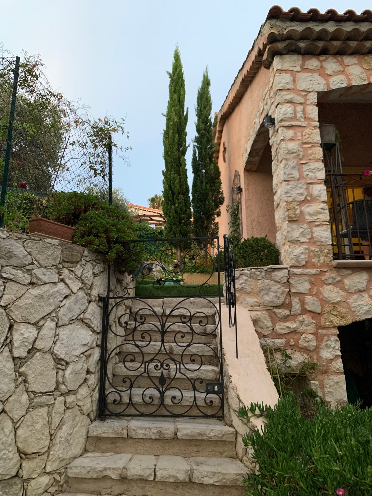 Wrought iron entrance gate, Villa Augflor