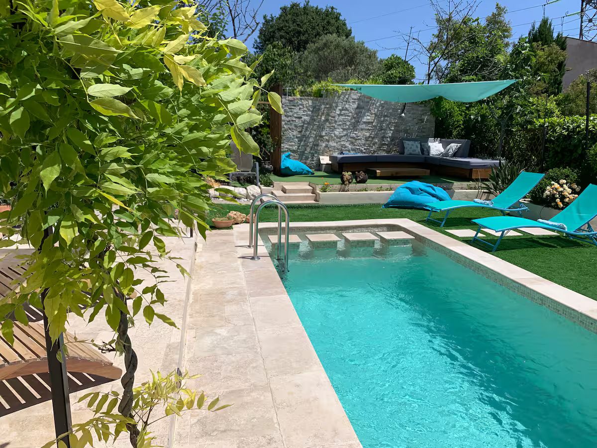 Villa Augflor private pool and garden, Cagnes-sur-Mer
